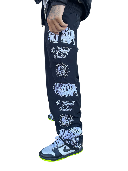 “BLACK” NYLON SWEATS